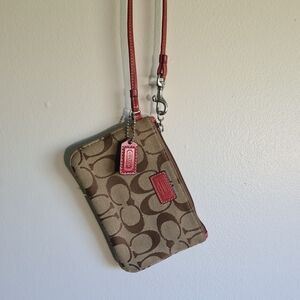 Coach Corner Zip Wristlet